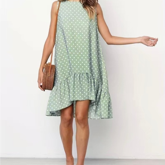 Brand new cute mint polka dot dress Size XL, (0236) - Picture 8 of 8